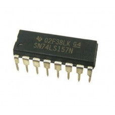 The DIP-16 package for the 74LS157 Quad 2-input Multiplexer IC (74157 IC)