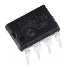 A/D Converter (A/D) MCP3202 12-Bit Dual Channel IC DIP-8 Package with SPI Interface