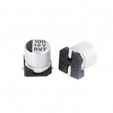 Five-piece pack of 100uF 16V (SMD) electrolytic capacitors