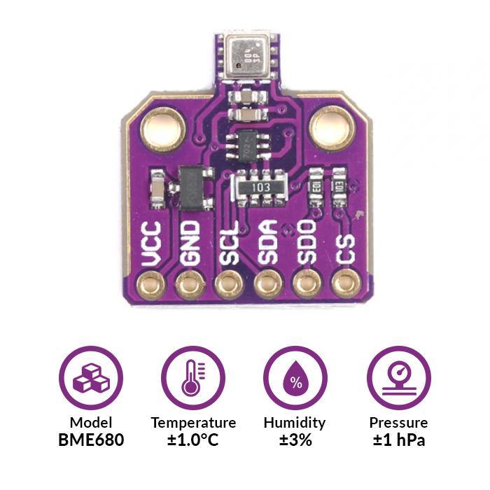 BME680 High Altitude Digital Humidity, Temperature, Pressure Sensor Module