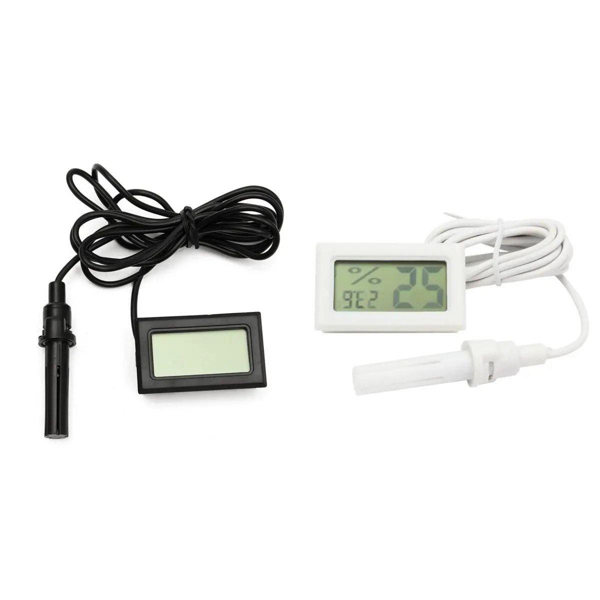 Tiny Digital Thermometer with Humidity and Hygrometer (Variable Color).