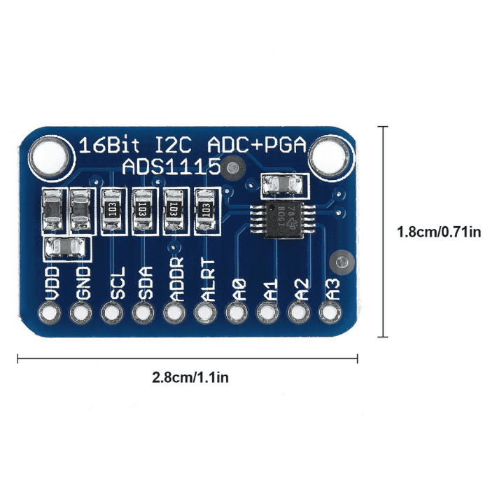 ADS1115 16-Bit 4-Channel I2C Module