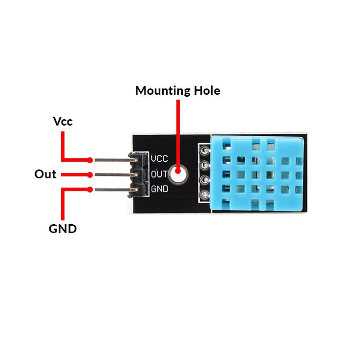 DHT11 Temperature and Humidity Sensor Module (25-piece set)