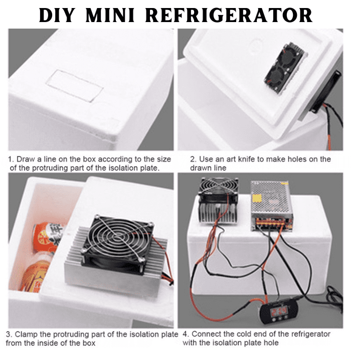 Thermoelectric Peltier Cooling System DIY Kit with TEC-12706 Peltier for Refrigeration