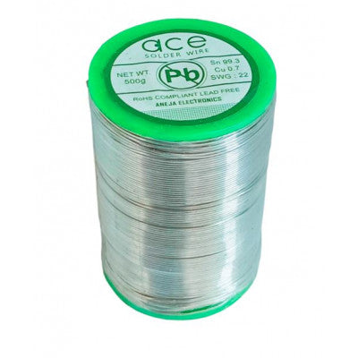 Lead-free solder wire, ACE 500gm, 22 gauge, Sn 99.3/Cu 0.7 grade