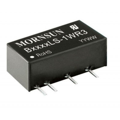 Mornsun 5V to 12V DC-DC Converter 1W Power Supply Module - SIP Package, model number B0512LS-1WR3.