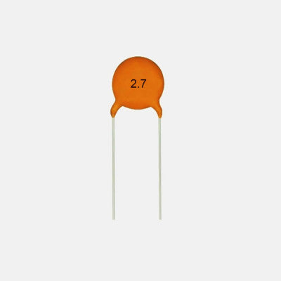 Five-piece bundle of 2.7 pF 50V ceramic capacitors