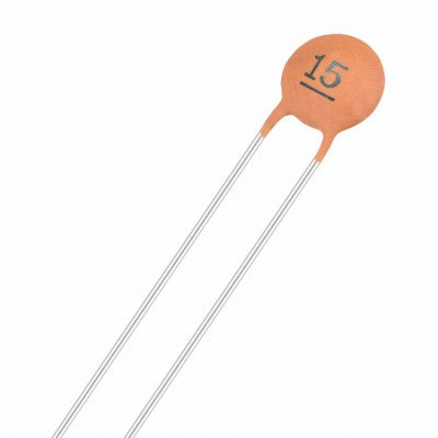 Five-piece set of ceramic capacitors, 15 pF, 50 V