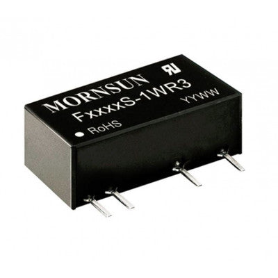 Mornsun 5V to 24V DC-DC Converter 1W Power Supply Module-SIP Package, model number F0524S-1WR3.