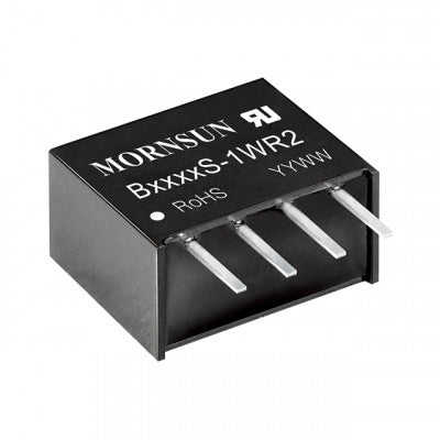 Compact SIP package - Mornsun 12V to 5V DC-DC Converter 1W Power Supply Module B1205S-1WR2.