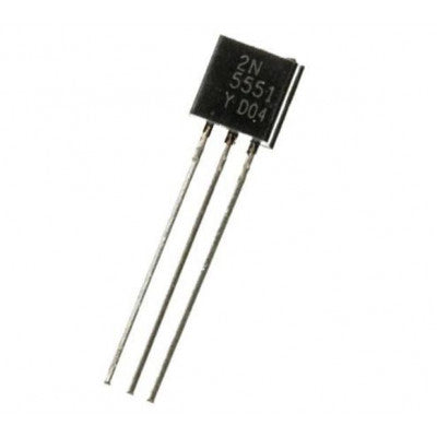 General Purpose NPN Amplifier Transistor 2N5551 TO-92, 160V, 600mA, Pack of Five Pieces