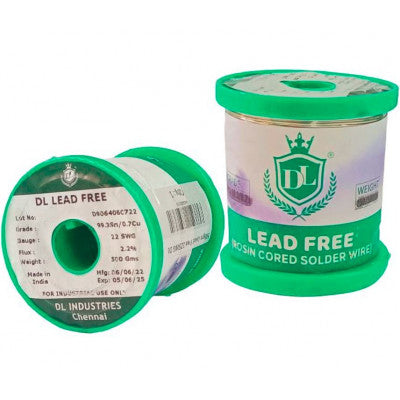 DL 500gm 22 Gauge Lead Free Rosin Cored Solder Wire, Sn 99.3/Cu 0.7 Grade