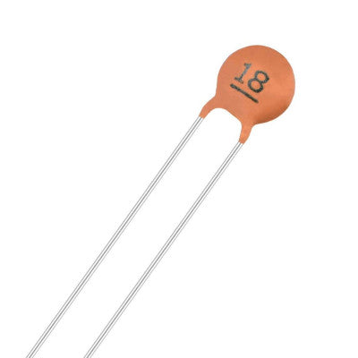 Five-piece bundle of 18 pF ceramic capacitors