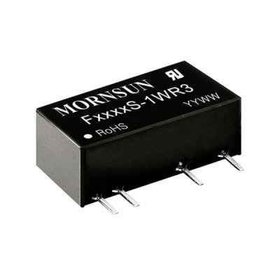 Mornsun 5V to 12V DC-DC Converter 1W Power Supply Module-SIP Package, model number F0512S-1WR3.