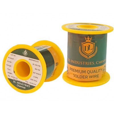 250g of Premium 22 gauge 60/40 grade solder wire in a DL gauge