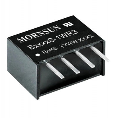 Compact SIP Package - B2424S-1WR3 Mornsun 24V to 24V DC-DC Converter 1W Power Supply Module