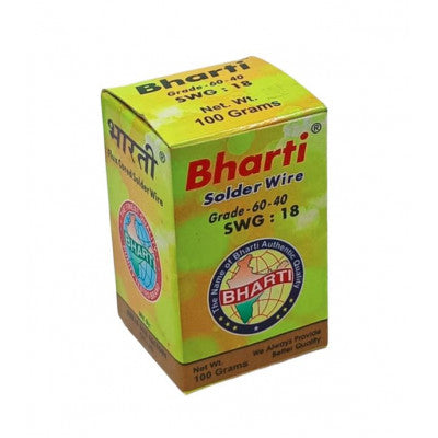 Bharti Flux Cored 60/40 Grade Solder Wire, 100gm, 18 Gauge