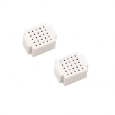 The pack of two XF-25 Ultra Mini Breadboards in white.