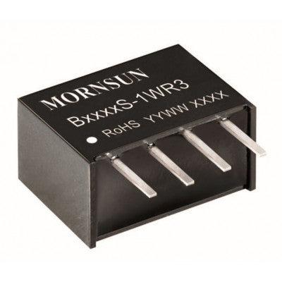 Compact SIP/DIP Package - B1212S-1WR3 Mornsun 12V to 12V DC-DC Converter 1W Power Supply Module