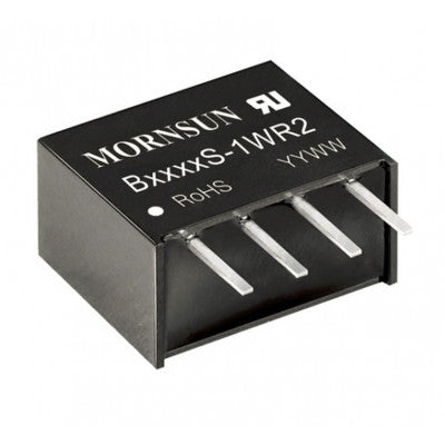 Miniature SIP/DIP Package - B0524S-1WR2 Mornsun 5V to 24V DC-DC Converter 1W Power Supply Module