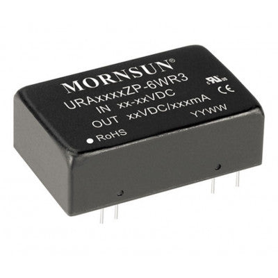 Mornsun 24V to ±12V DC-DC Converter 6W Power Supply Module - DIP Package, URA2412ZP-6WR3.