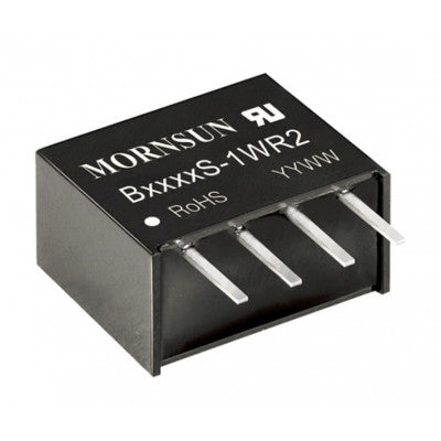 Compact SIP/DIP Package - B1215S-1WR2 Mornsun 12V to 15V DC-DC Converter 1W Power Supply Module