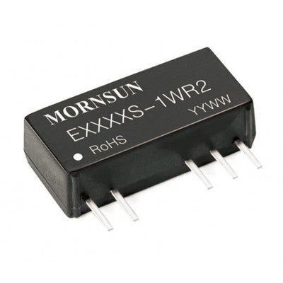 Compact SIP package - Mornsun 24V to ±5V DC-DC Converter 1W Power Supply Module E2405S-1WR2.