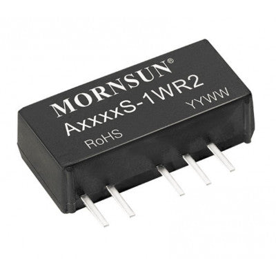 Mornsun 24V to ±24V DC-DC Converter 1W Power Supply Module - Exceptionally Small SIP Package A2424S-1WR2