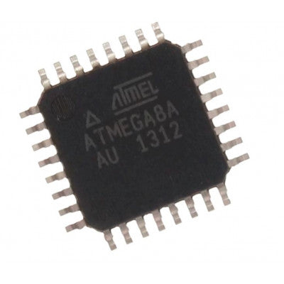 ATMEGA8A is an 8-bit, 32-pin AVR microcontroller packaged in an SMD TQFP package.