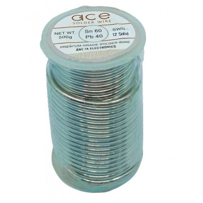 500g of ACE Premium 12 gauge 60/40 grade solder wire