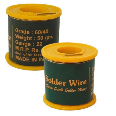 DL 50gm 22 Gauge Rosin Cored Solder Wire, 60/40 Grade