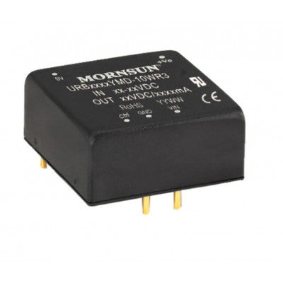 Mornsun 48V to 15V DC-DC Converter 10W Power Supply Module - Horizontal DIP Package, URB4815YMD-10WR3.