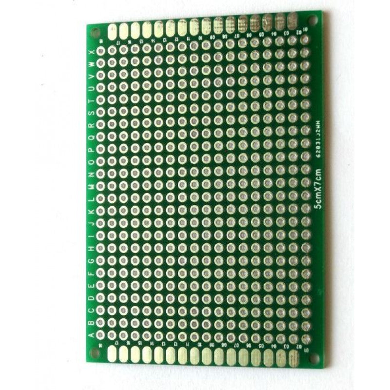 Double-Sided Universal PCB Prototype Board, 5 by 7 cm