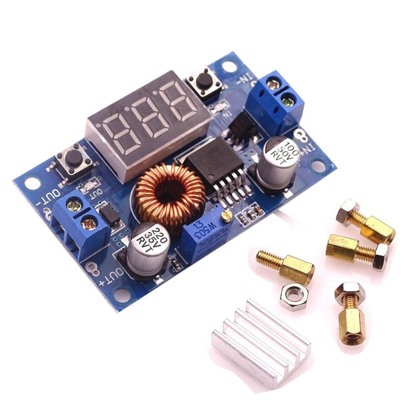 With an LED voltage meter, the XL4015 5A Step Down Adjustable Power Supply