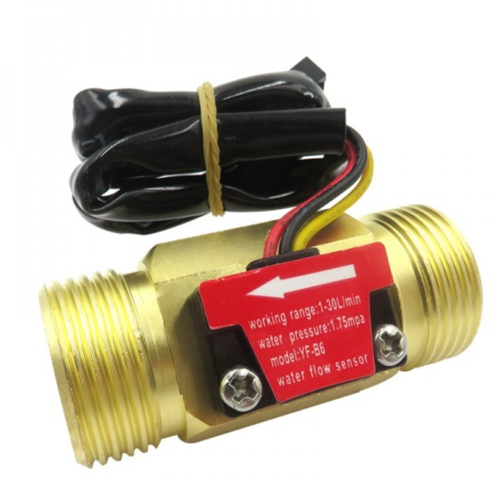 YF-B6 Flowmeter G3/4 1-30L/min 5-15V Brass Water Flow Sensor