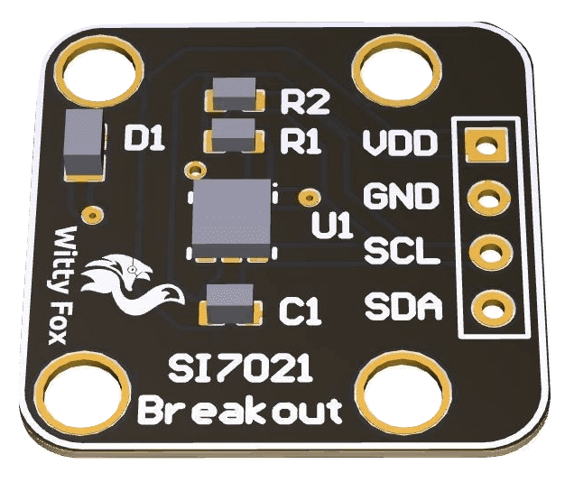 Witty Fox - SI7021 Breakout Board for Humidity and Temperature Sensor