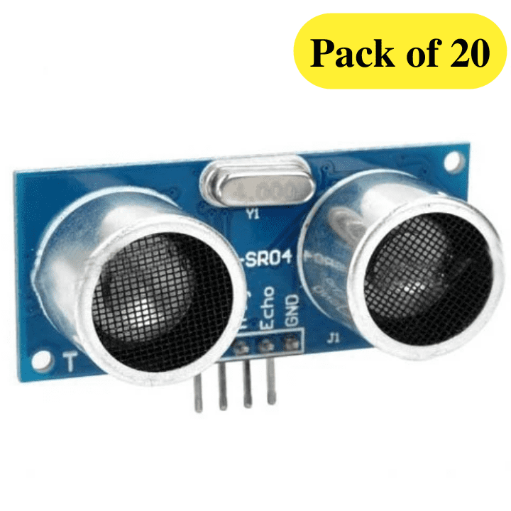 The 20-piece pack of HC-SR04 ultrasonic distance sensor modules