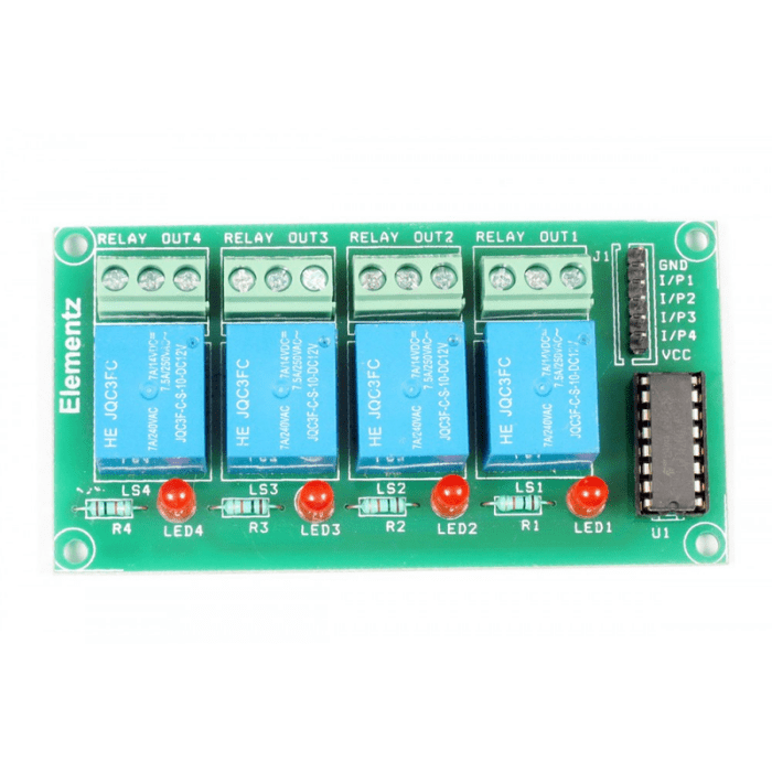 ULN2003-BASED 4-CHANNEL 12V RELAY BOARD MODULE