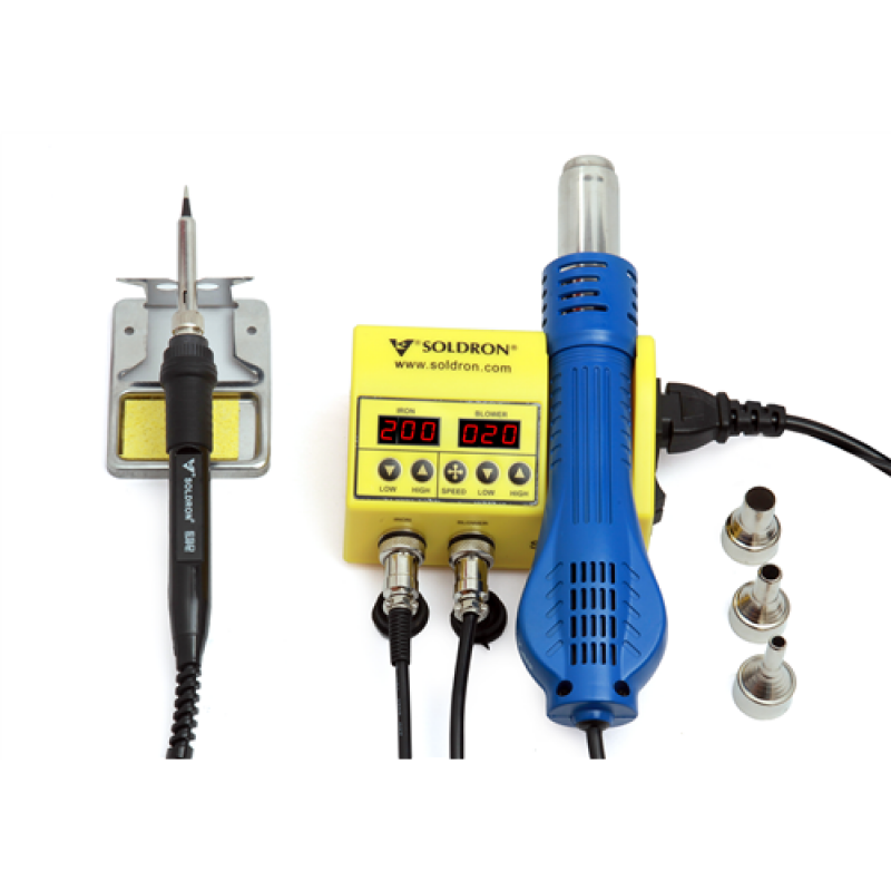 Portable Dual Hot Air Soldering Station, Soldron 8898