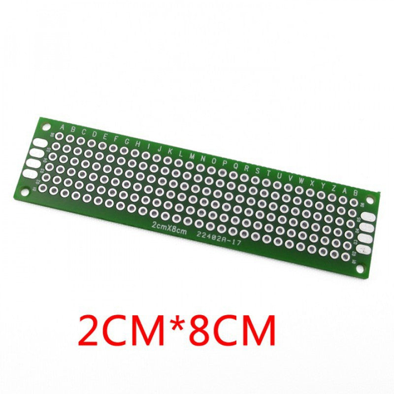 Double-Sided Universal PCB Prototype Board, 2 by 8 cm