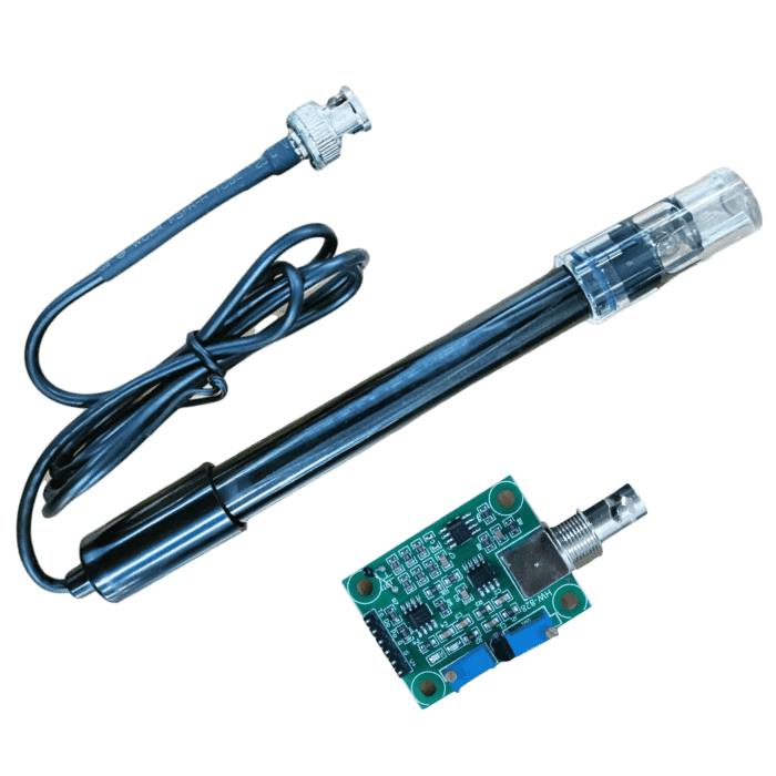 pH sensor electrode in analog form with amplifier circuit