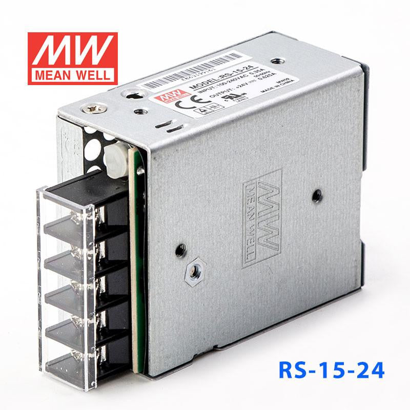 Mean Well SMPS (RS-15-24) Metal Power Supply, 24V, 0.625A, 15W