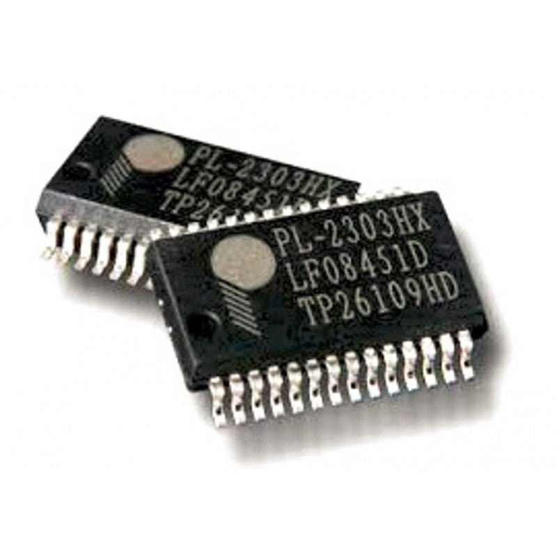 The USB to Serial Bridge Controller IC is called PL2303HX.