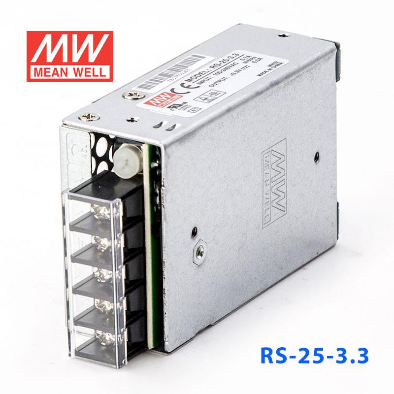 Mean Well SMPS RS-25-3.3, 3.3V, 6A, 20W Metal Power Source