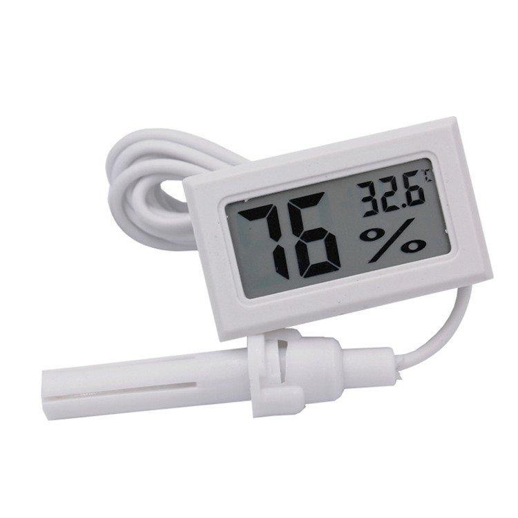 Tiny Digital Thermometer with Humidity and Hygrometer (Variable Color).