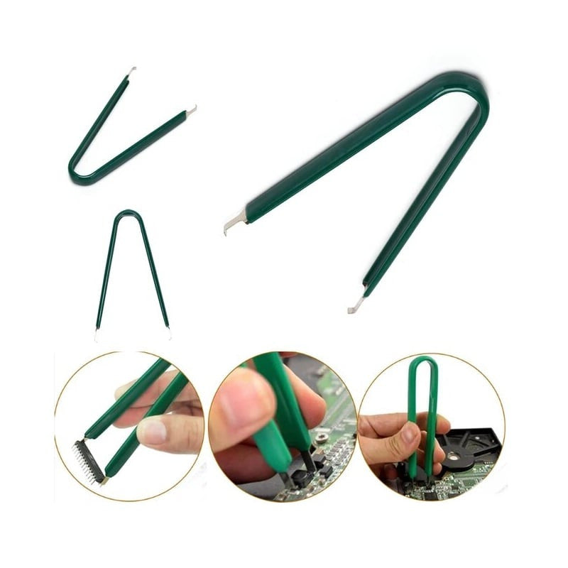 Green Insulation Clip Welding Auxiliary Tool with U-Type IC Extractor