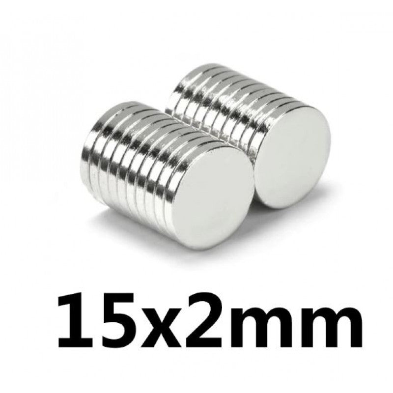 15mm x 2mm (15x2 mm) Neodymium Disc Strong Magnet