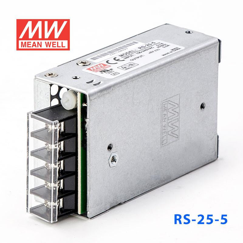 Mean Well SMPS - RS-25-5, 5V, 5A, 25W Metal Power Supply