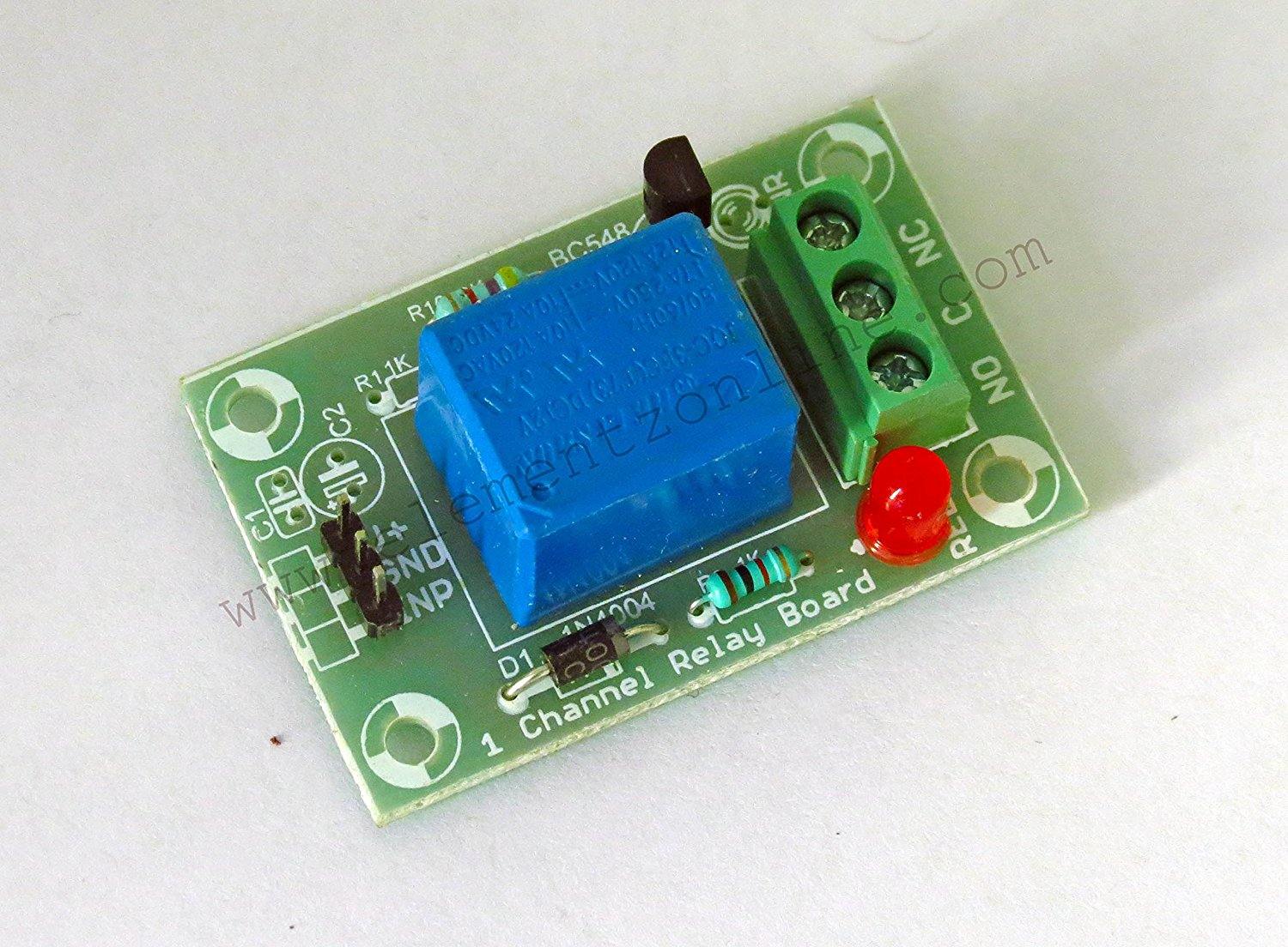 One-channel, 12-volt relay board