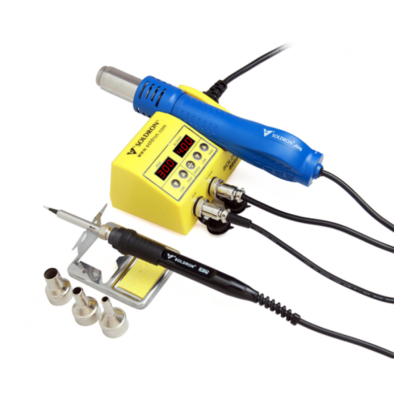 Portable Dual Hot Air Soldering Station, Soldron 8898